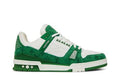 green and white lv trainers