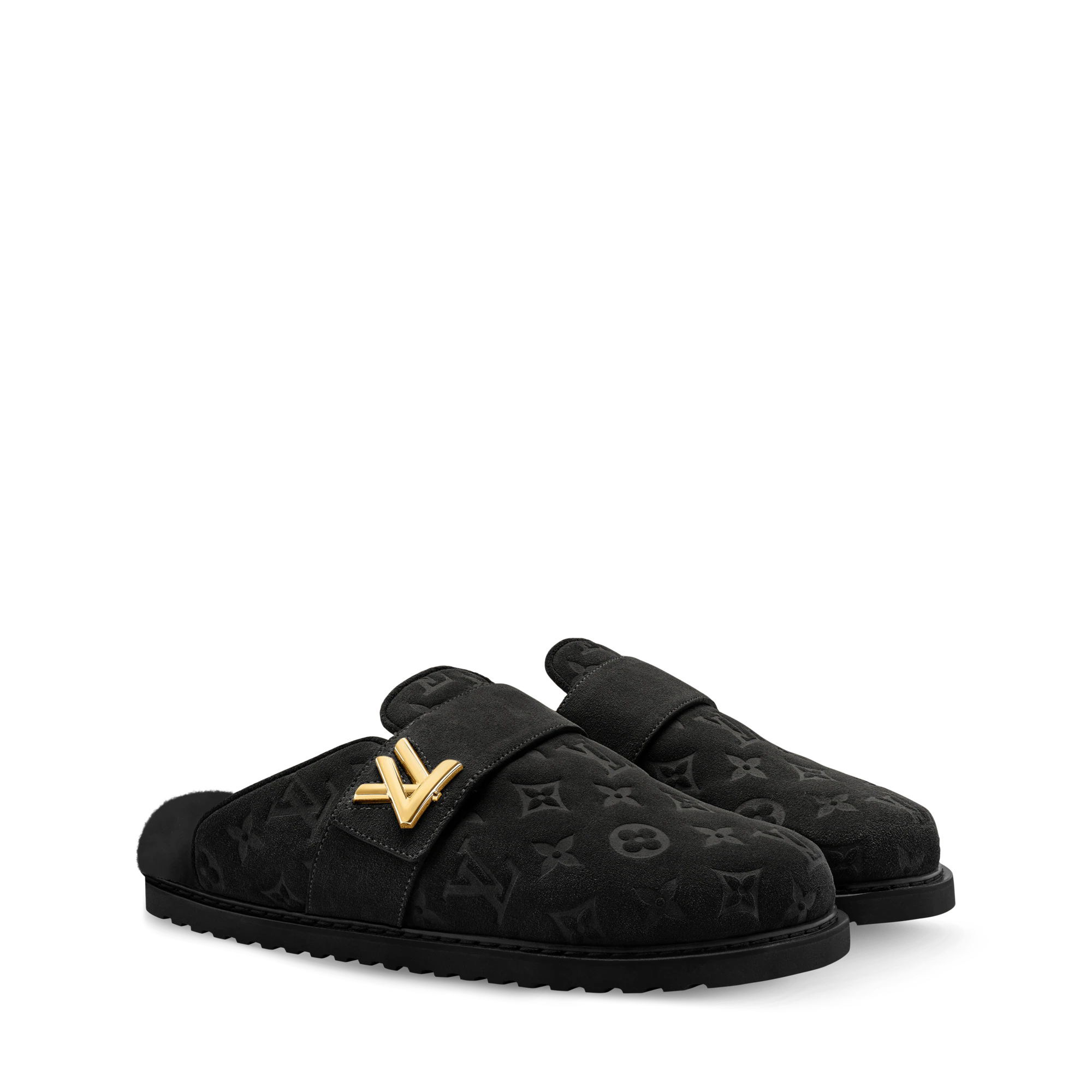 Black LV clogs