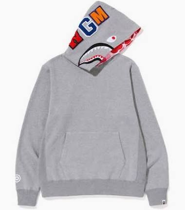 grey bape double hood